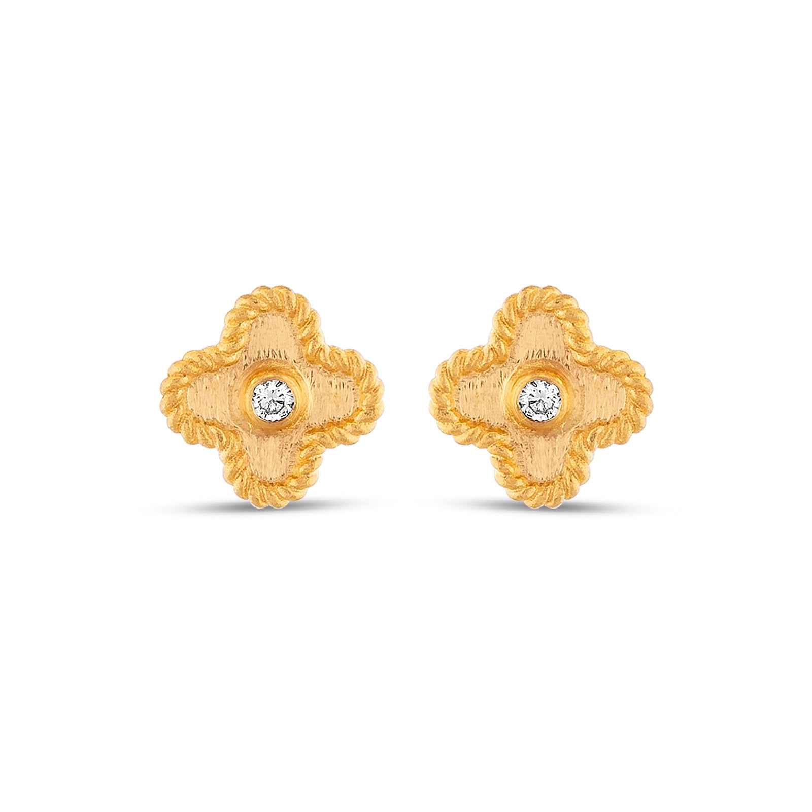 Ｖan Cleef & Arpel four-leaf clover van shops ear studs