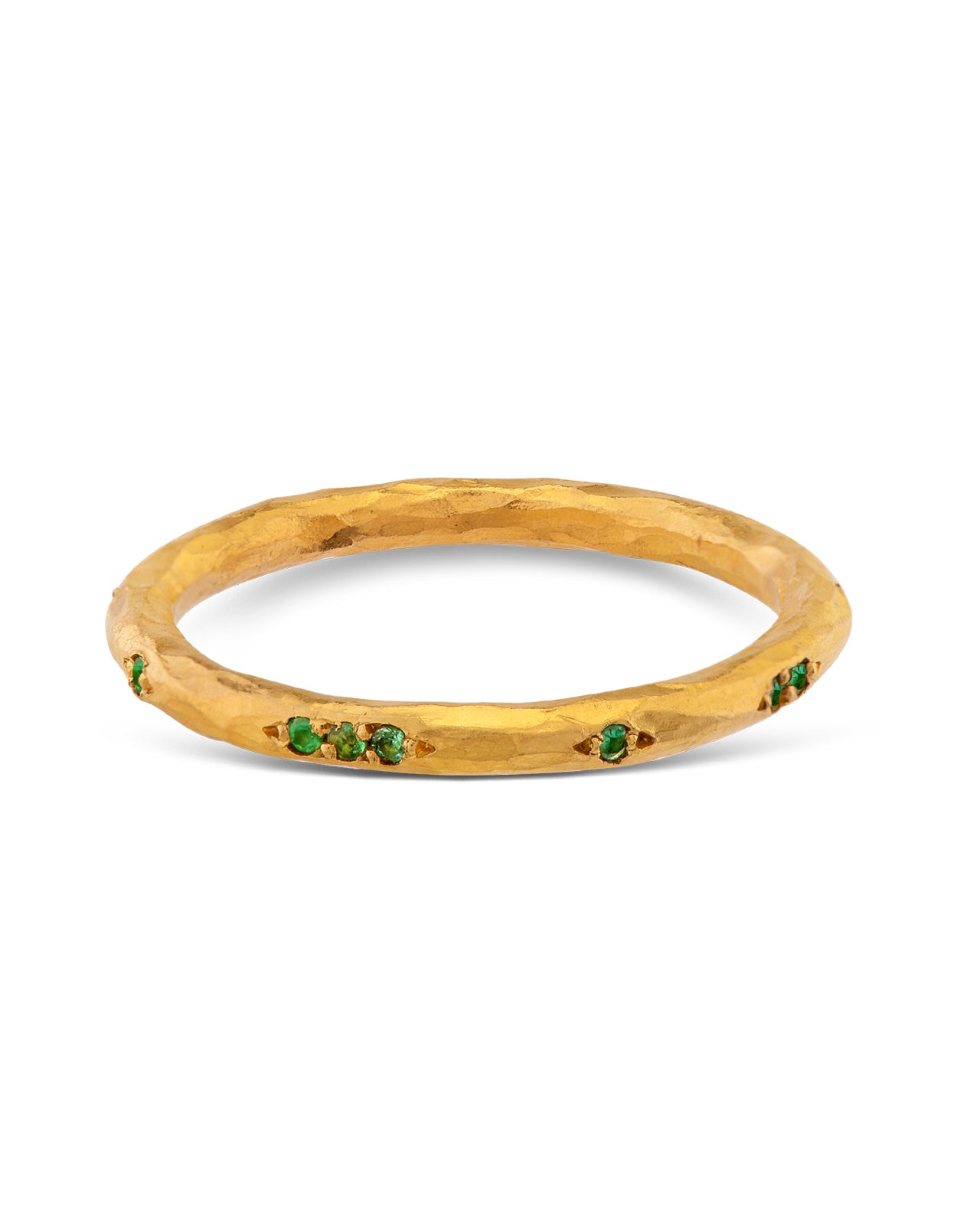 Emerald Speckled Everlasting Ring