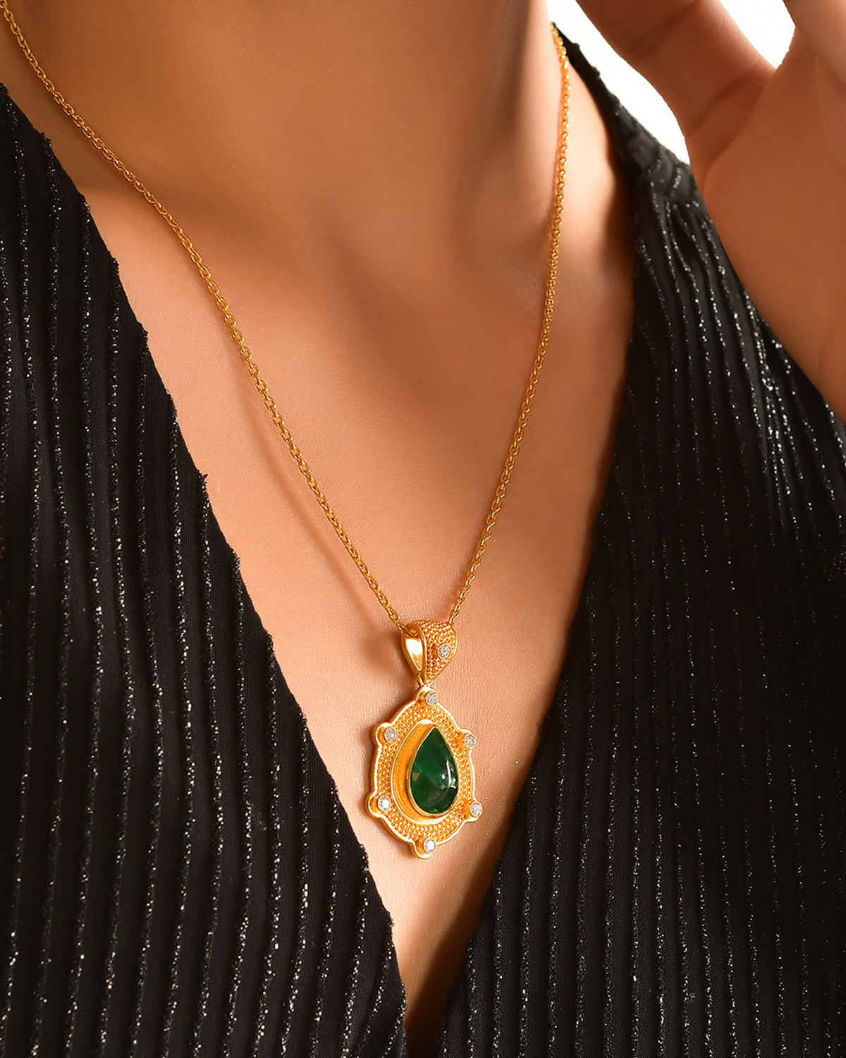 Sophia Emerald Pendant